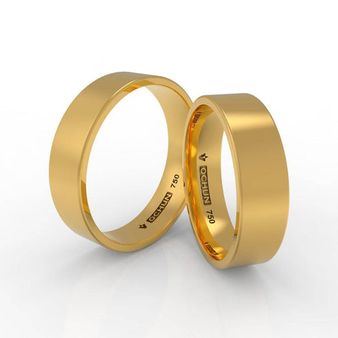 Ethan Penta - Anillos De Matrimonio Oro 18K - Ochun Joyeros - Ochun Joyeros